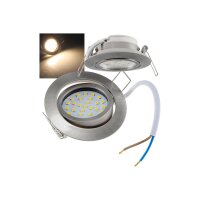 LED-Einbauleuchte "Flat-32" warmweiß 80x32mm, 5W, 590lm, Edelstahl gebürstet