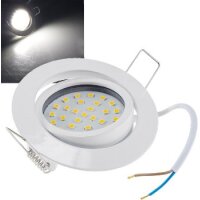 LED-Einbauleuchte "Flat-32" neutralweiß 80x32mm, 5W, 590lm, weißes Gehäuse