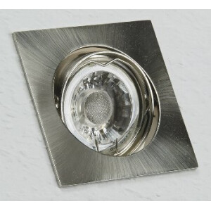 Decken-Einbaustrahler "SE80" chrom-matt schwenkbar, 80x80mm, für 50mm Lampen