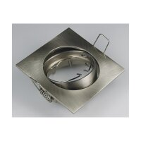 Decken-Einbaustrahler "SE80" chrom-matt schwenkbar, 80x80mm, für 50mm Lampen