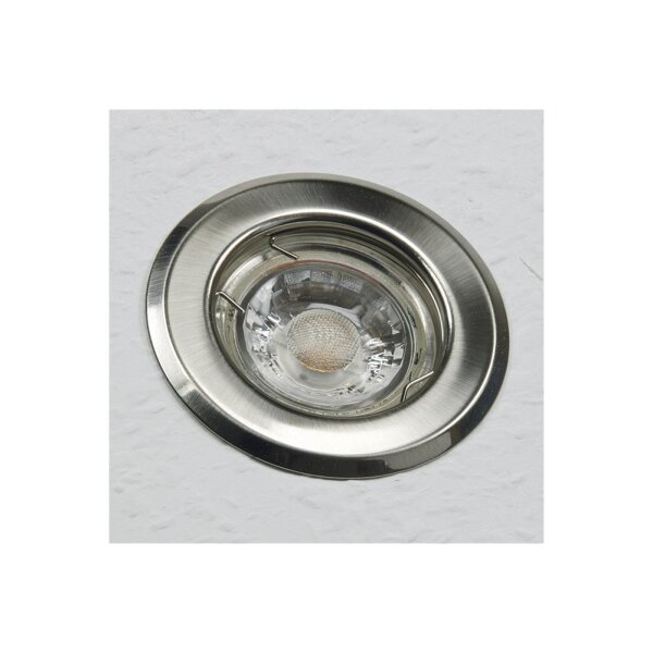 Decken-Einbaustrahler "SR80" chrom-matt starr, Ø80mm, für 50mm Lampen