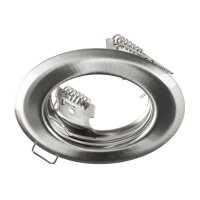 Decken-Einbaustrahler "SR80" chrom-matt starr, Ø80mm, für 50mm Lampen