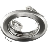 Decken-Einbaustrahler "SR80" chrom-matt starr, Ø80mm, für 50mm Lampen