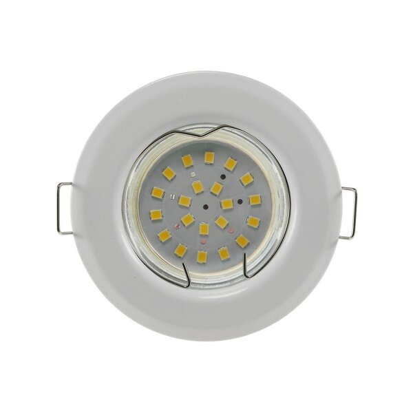 Decken-Einbaustrahler "SR80" weiß starr, Ø80mm, für 50mm Lampen