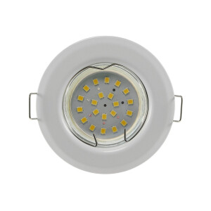 Decken-Einbaustrahler "SR80" weiß starr, Ø80mm, für 50mm Lampen
