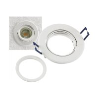 Einbaustrahler "CTE-84R WS" Rund Ø84mm Einbau Ø68mm, neigbar, Clip Ring