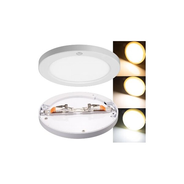 LED Deckenleuchte "BUTON" mit PIR-Sensor Ø 23cm, 18W, 3000/4000/6000k