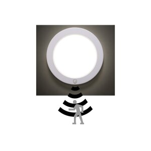 LED Deckenleuchte "BUTON" mit PIR-Sensor Ø 23cm, 18W, 3000/4000/6000k