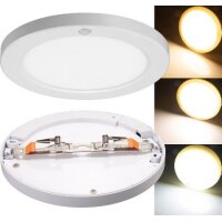 LED Deckenleuchte "BUTON" mit PIR-Sensor Ø 23cm, 18W, 3000/4000/6000k