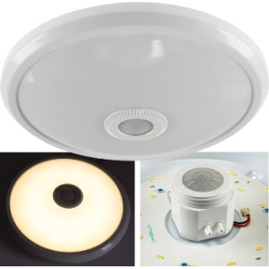 LED Deckenleuchte "TERCEIRA" 12W, 1060lm, 3000K, PIR-Bewegungsmelder