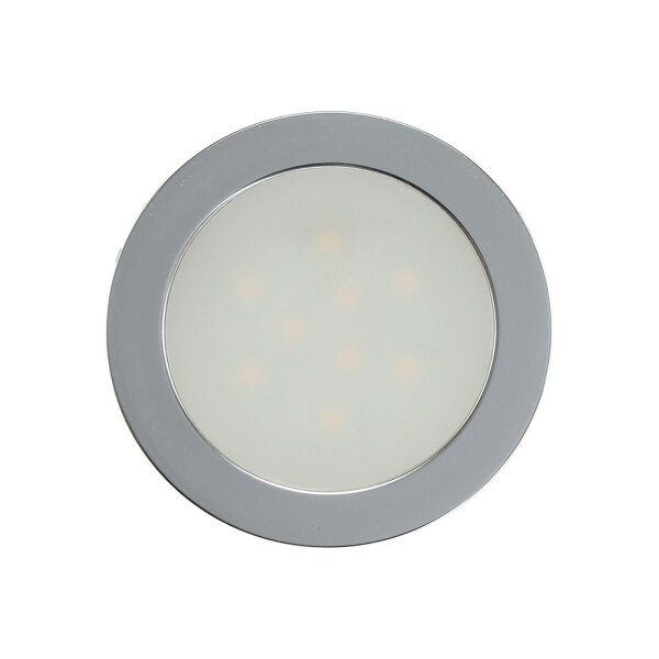 LED Einbauleuchte "EBL Slim WW" IP67,1W, 50lm, Alu matt, warmweiß, Ø55mm