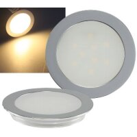 LED Einbauleuchte "EBL Slim WW" IP67,1W, 50lm, Alu matt, warmweiß, Ø55mm