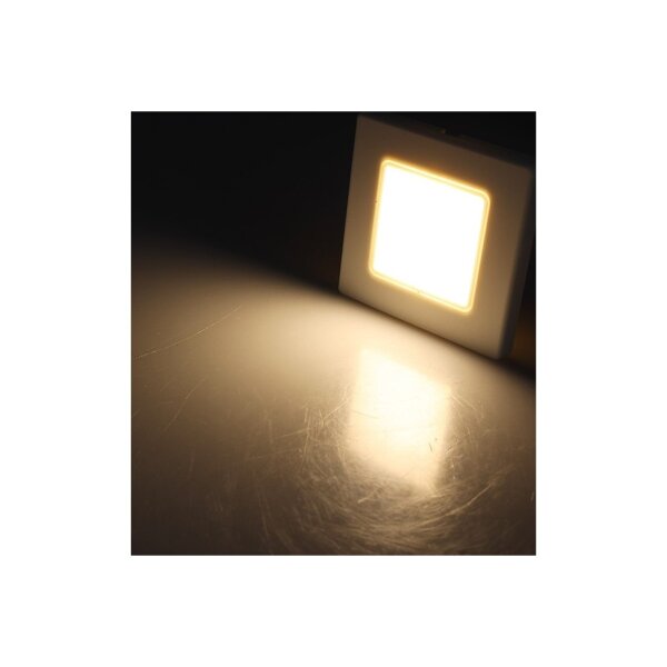 LED Wand-Einbauleuchte "EBL 86" 2,5W, 3000k, warmweiß, Rahmen cremeweiß