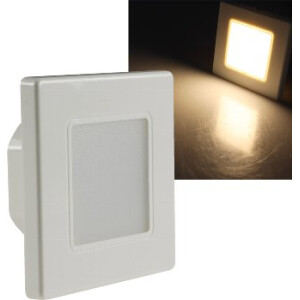 LED Wand-Einbauleuchte "EBL 86" 2,5W, 3000k, warmweiß, Rahmen cremeweiß