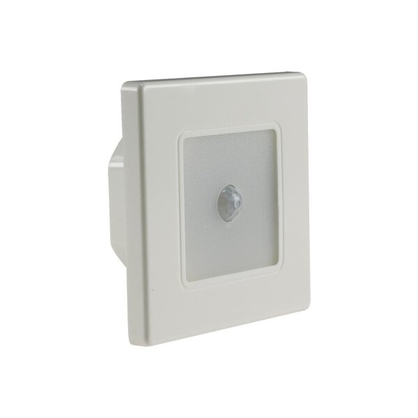 LED Wand-Einbauleuchte "EBL 86 PIR" 1,8W, 3000k, warmweiß, Rahmen cremeweiß