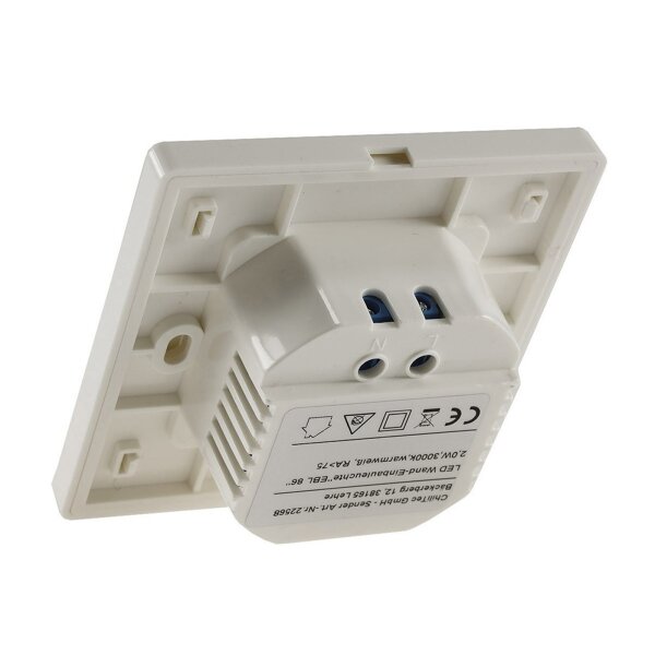 LED Wand-Einbauleuchte "EBL 86 PIR" 1,8W, 3000k, warmweiß, Rahmen cremeweiß