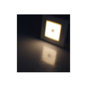 LED Wand-Einbauleuchte "EBL 86 PIR" 2W, 3000k, warmweiß, Rahmen silber