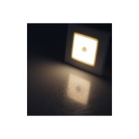 LED Wand-Einbauleuchte "EBL 86 PIR" 2W, 3000k, warmweiß, Rahmen silber