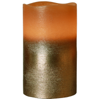 LED Wachskerze mit einer schimmernden Kupferfarbe 12,5cm