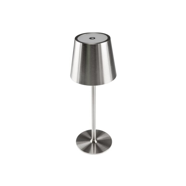 LED Akku-Tischleuchte Foco Tenda – dimmbar, IP44, 2900K, Touch & USB-C – Schwarz