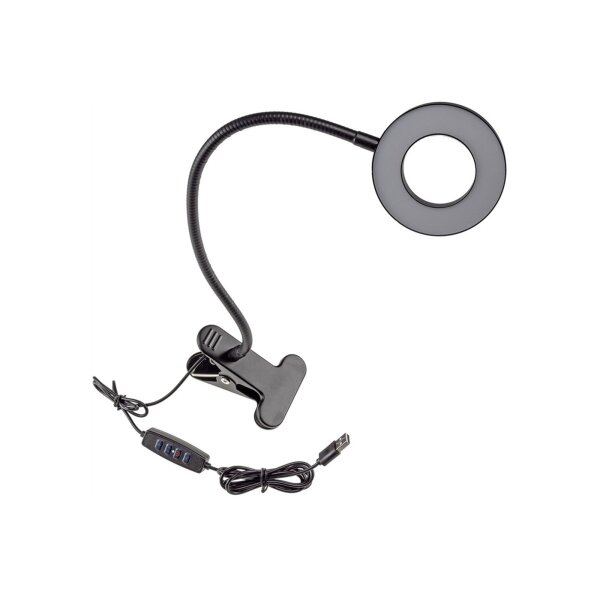 LED Klemmleuchte mit USB-Betrieb 40cm Schwanenhals, dimmbar, 55lm