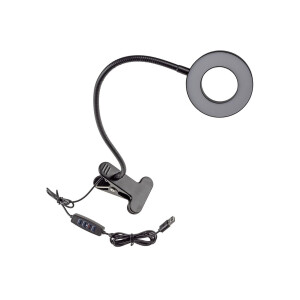 LED Klemmleuchte mit USB-Betrieb 40cm Schwanenhals, dimmbar, 55lm