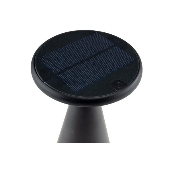 LED Solar-Tischleuchte "Foco Sol" 2700K, IP44, dimmbar, 20cm, matt schwarz