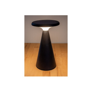 LED Solar-Tischleuchte "Foco Sol" 2700K, IP44, dimmbar, 20cm, matt schwarz