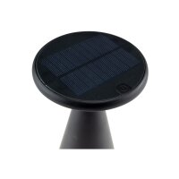 LED Solar-Tischleuchte "Foco Sol" 2700K, IP44, dimmbar, 20cm, matt schwarz