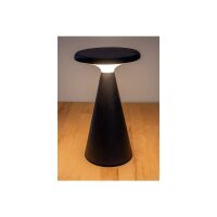 LED Solar-Tischleuchte "Foco Sol" 2700K, IP44, dimmbar, 20cm, matt schwarz