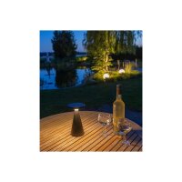 LED Solar-Tischleuchte "Foco Sol" 2700K, IP44, dimmbar, 20cm, matt schwarz