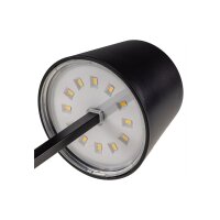 LED Tischleuchte 26?cm – dimmbar, Touch, warmweiß, Batteriebetrieb (3×AAA), schwarz