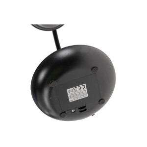 LED Tischleuchte mit Schwanenhals Batterie, dimmbar, warmweiß, Schwarz
