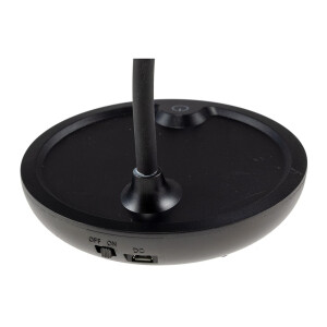 LED Tischleuchte mit Schwanenhals Batterie, dimmbar, warmweiß, Schwarz
