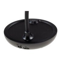 LED Tischleuchte mit Schwanenhals Batterie, dimmbar, warmweiß, Schwarz