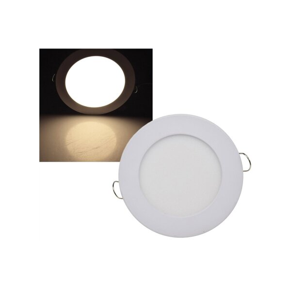 LED Licht-Panel "QCP-12R", Ø 12cm 230V, 6W, 503 Lumen, 2900K / warmweiß