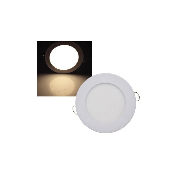 LED Licht-Panel "QCP-12R", Ø 12cm 230V, 6W, 503 Lumen, 2900K / warmweiß