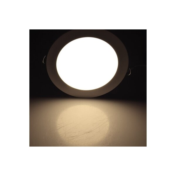 LED Licht-Panel "QCP-22R", Ø 22,5cm 230V, 18W, 1647 Lumen, 2900K / warmweiß