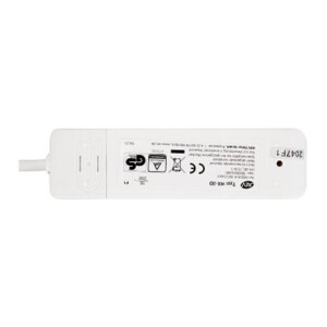 Schutzkontakt-Steckdosenleiste 3-fach 3600W, 2m Kabel, weiß, Flachstecker