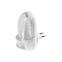 LED Nachtlicht mit Bewegungsmelder 230V, 3 weiße LEDs, On/Off/Auto