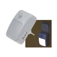 LED Nachtlicht mit Bewegungsmelder 230V, 6 weiße LEDs, On/Off/Auto