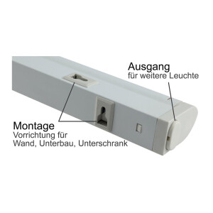 LED Unterbauleuchte "CT-LSW 56" 56cm 913lm, 8 Watt, 2700K + 4000K schaltbar