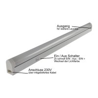 LED Unterbauleuchte "CT-LSW 56" 56cm 913lm, 8 Watt, 2700K + 4000K schaltbar