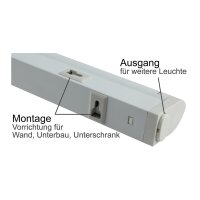 LED Unterbauleuchte "CT-LSW 56" 56cm 913lm, 8 Watt, 2700K + 4000K schaltbar