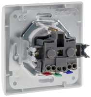 DELPHI Steckdose Weiß Unterputz 230V Schutzkontakt-Steckdose mit erhöhtem Berührungschutz Weiß