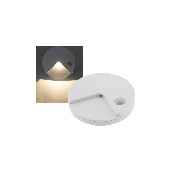 LED Treppenlicht mit Bewegungsmelder Akkubetrieb, warmweiß, slim: 14mm flach
