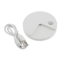 LED Treppenlicht mit Bewegungsmelder Akkubetrieb, warmweiß, slim: 14mm flach