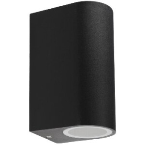 Außen-Wandleuchte "CTW-2" für 2x GU10, IP44, Gehäuse schwarz