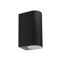 Außen-Wandleuchte "CTW-2" für 2x GU10, IP44, Gehäuse schwarz