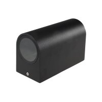 Außen-Wandleuchte "CTW-2" für 2x GU10, IP44, Gehäuse schwarz
